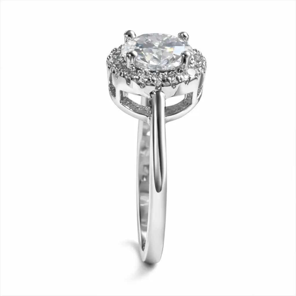 JZ50 1CT Sterling Silver S925 Moissanite Diamond 50%offamazon