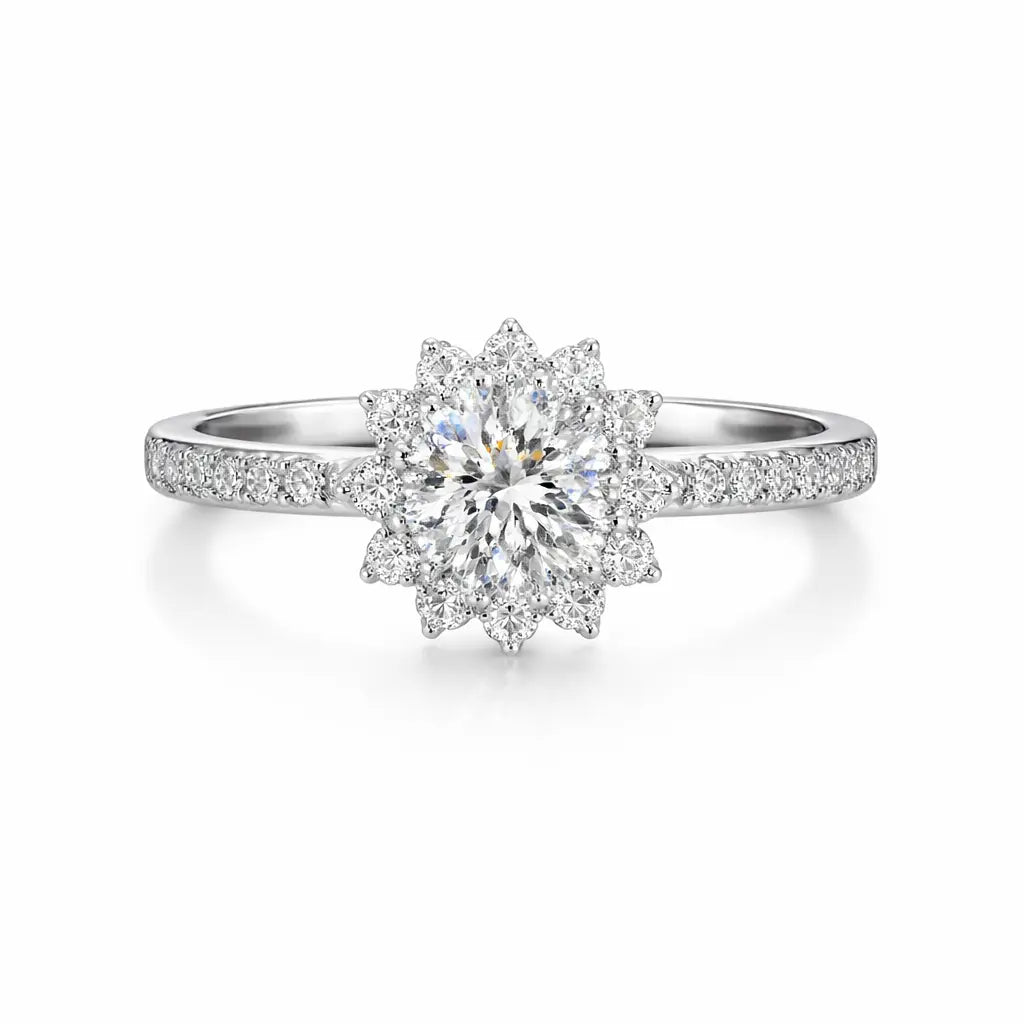 JZ36 1CT Sterling Silver S925 Moissanite Diamond 50%offamazon