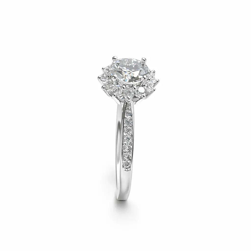 JZ36 1CT Sterling Silver S925 Moissanite Diamond 50%offamazon