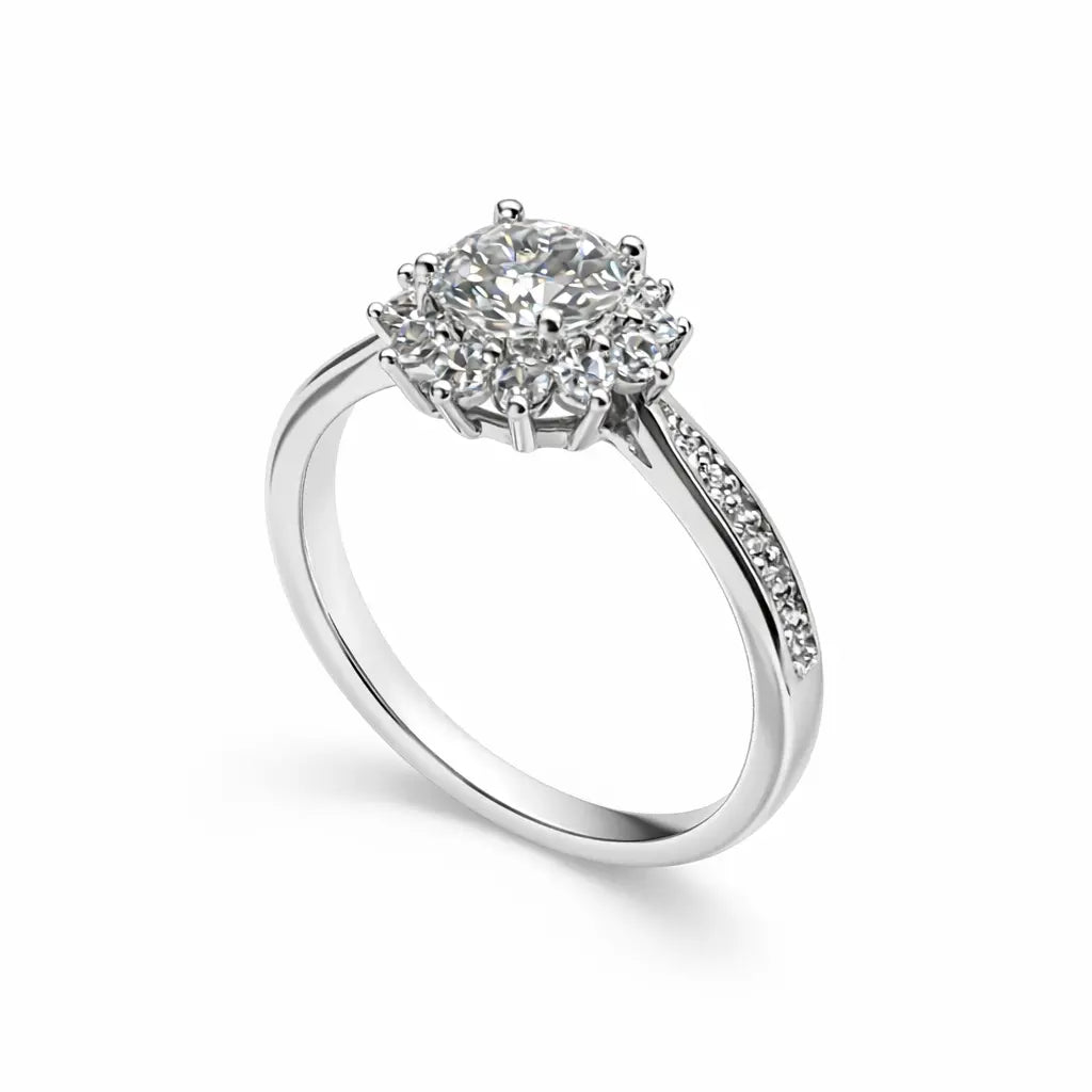 JZ36 1CT Sterling Silver S925 Moissanite Diamond 50%offamazon