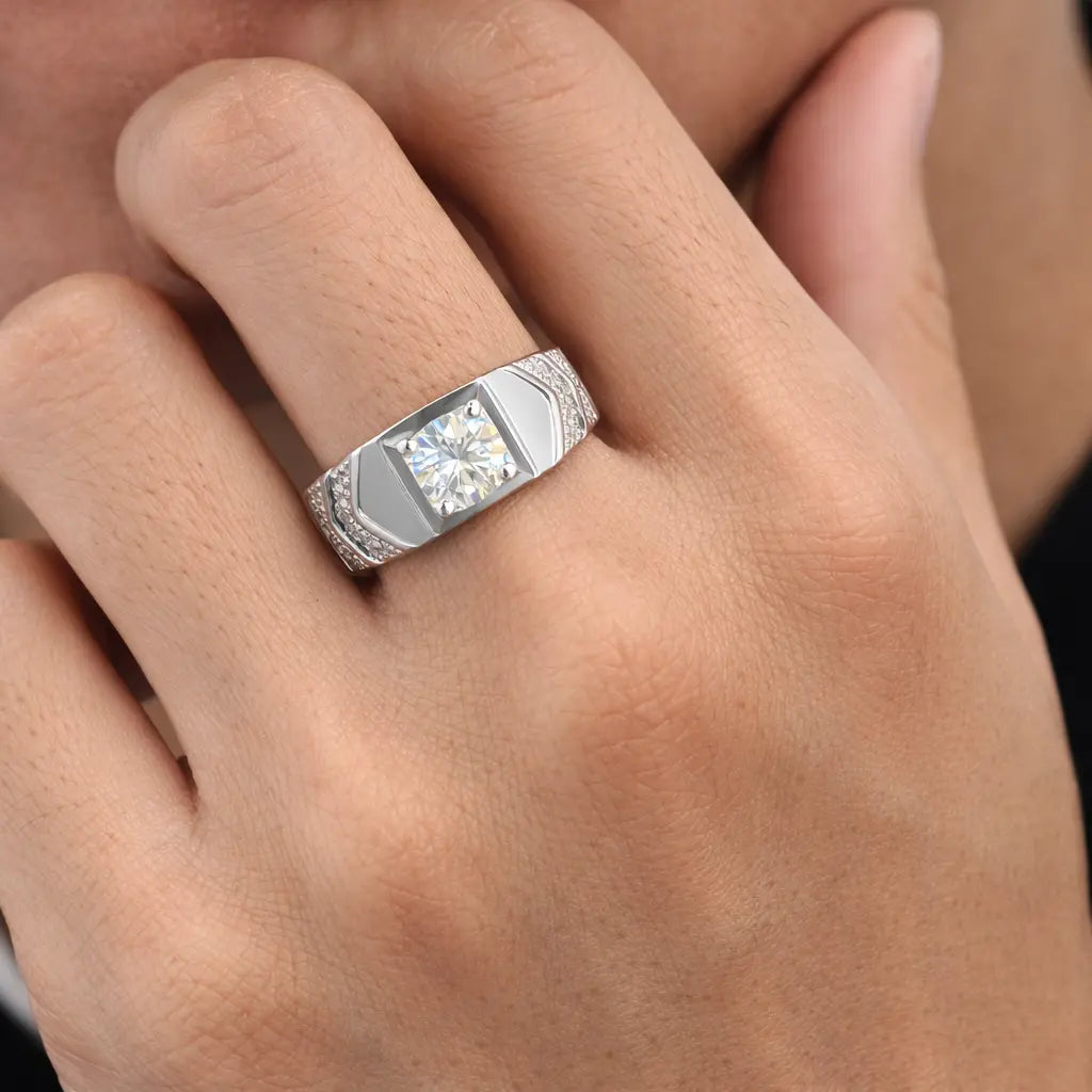 JZ30 1 CT Sterling Silver S925 Moissanite Diamond 50%offamazon