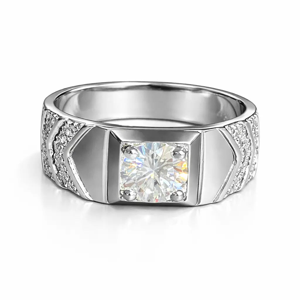 JZ30 1 CT Sterling Silver S925 Moissanite Diamond 50%offamazon
