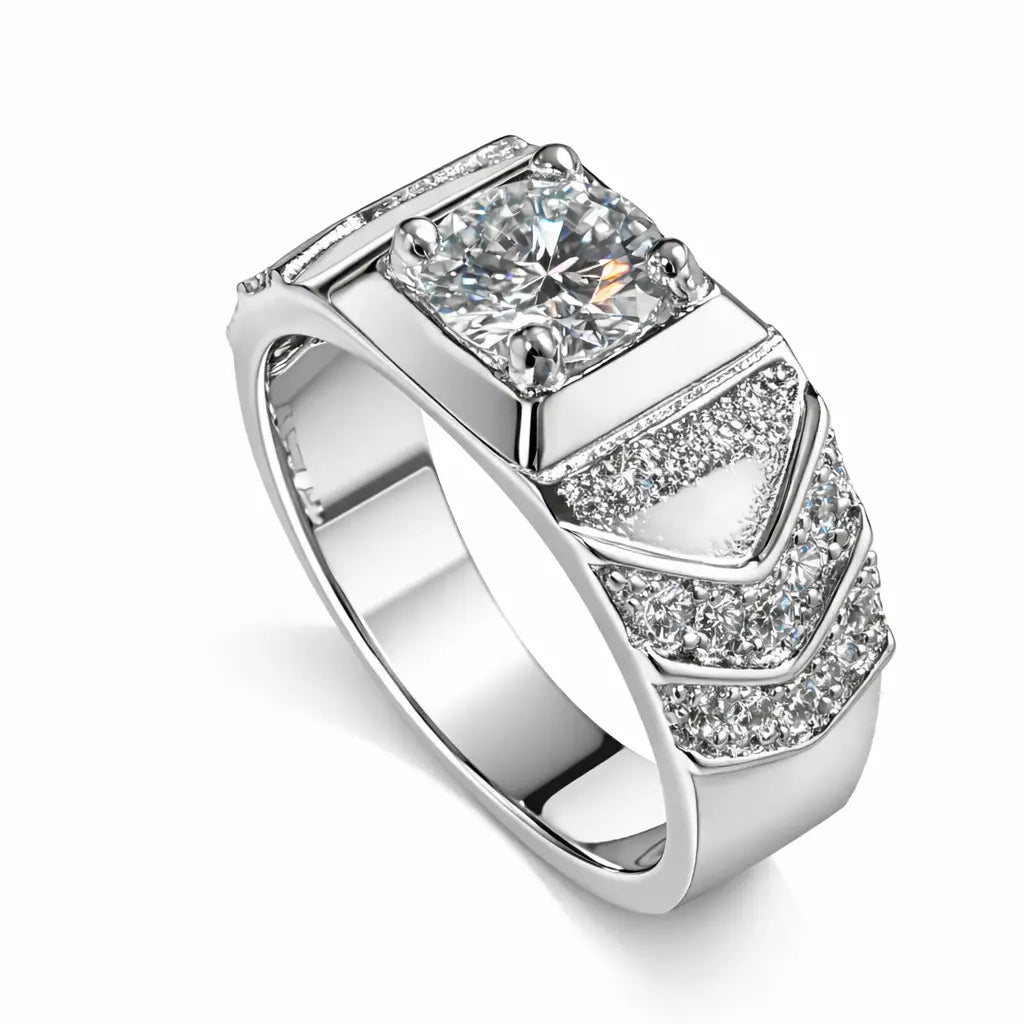 JZ30 1 CT Sterling Silver S925 Moissanite Diamond 50%offamazon