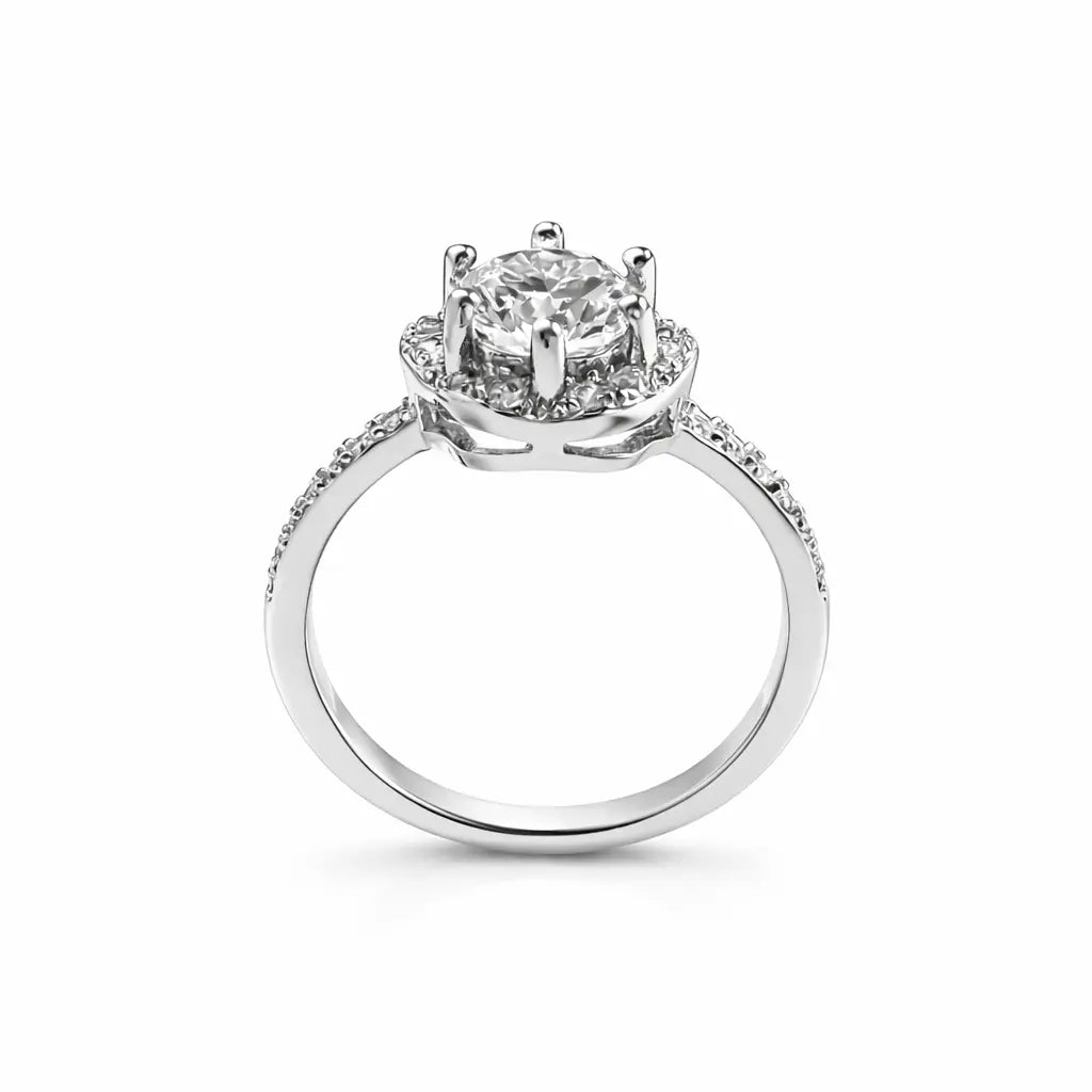 JZ29 1.5 CT Sterling Silver S925 Moissanite Diamond 50%offamazon