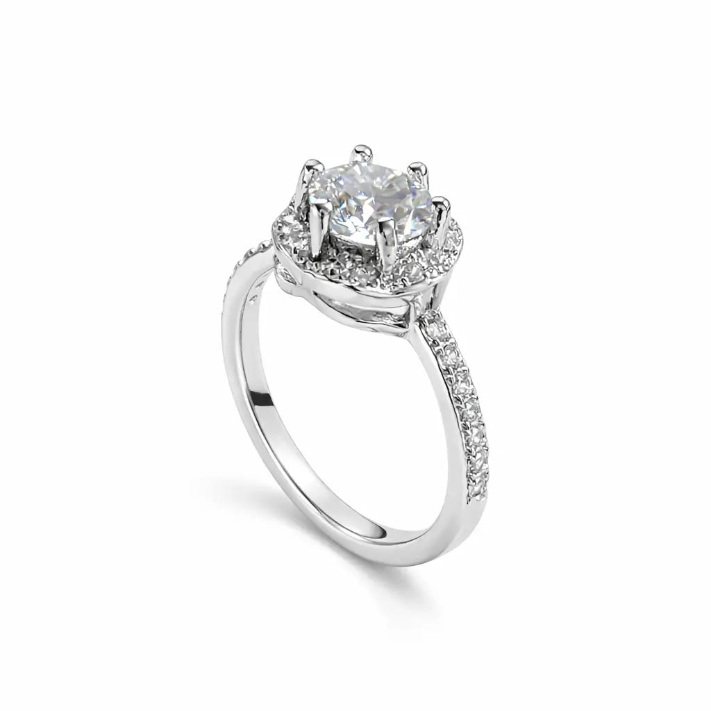 JZ29 1.5 CT Sterling Silver S925 Moissanite Diamond 50%offamazon
