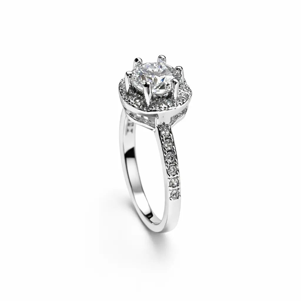 JZ29 1.5 CT Sterling Silver S925 Moissanite Diamond 50%offamazon
