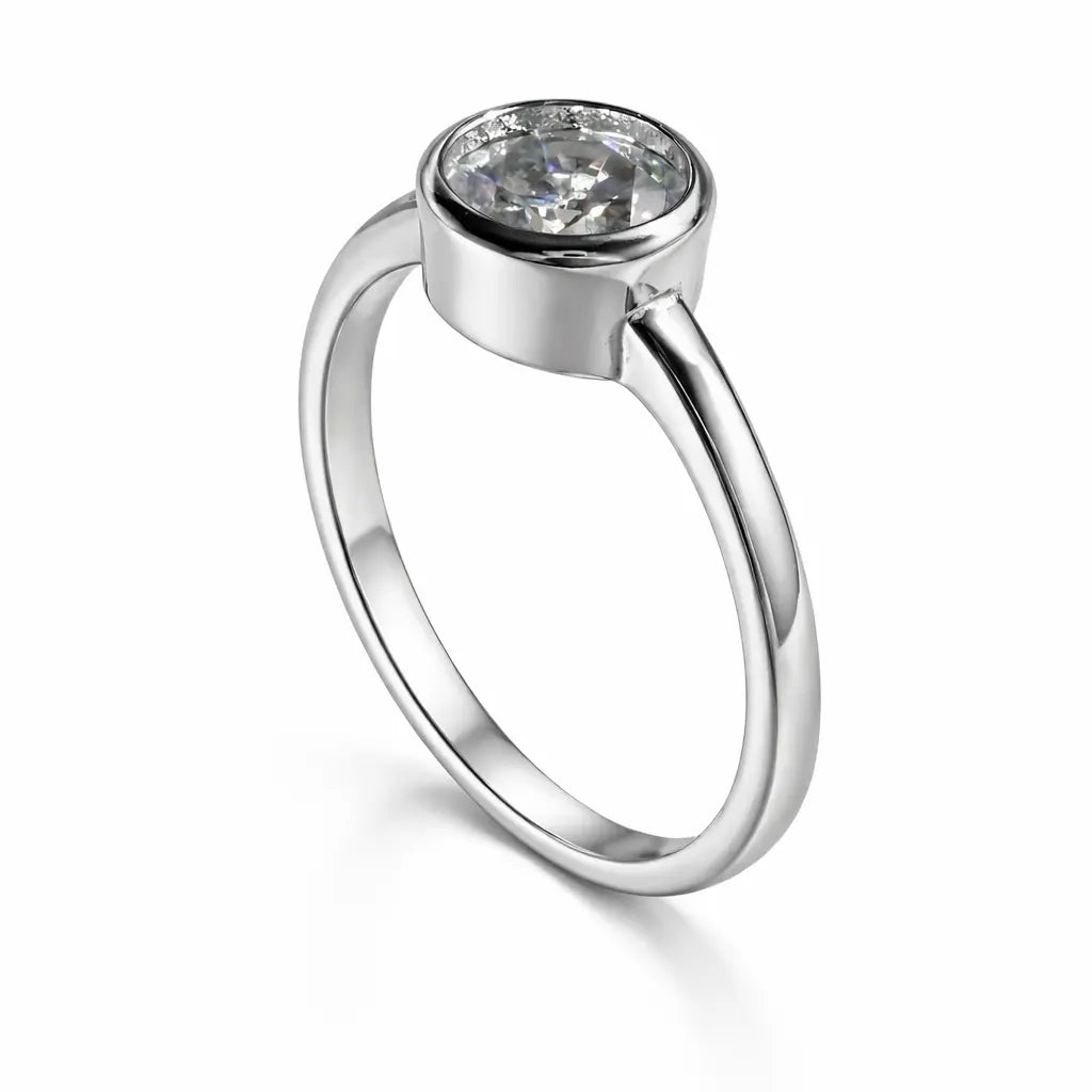 JZ27 1 CT Sterling Silver S925 Moissanite Diamond 50%offamazon