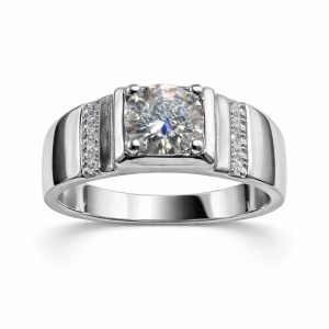 JZ18 1.5 CT Sterling Silver S925 Moissanite Diamond 50%offamazon