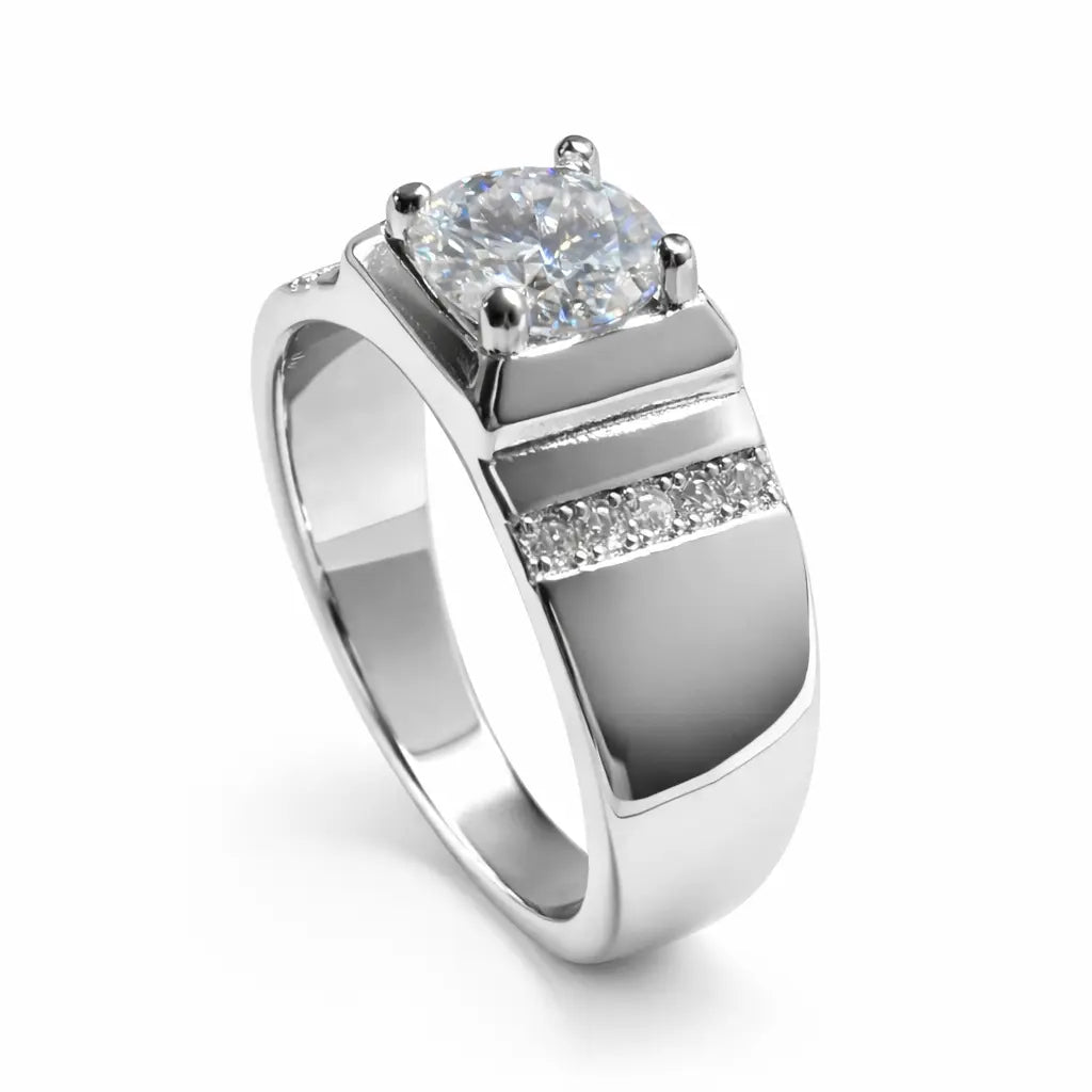JZ18 1.5 CT Sterling Silver S925 Moissanite Diamond 50%offamazon