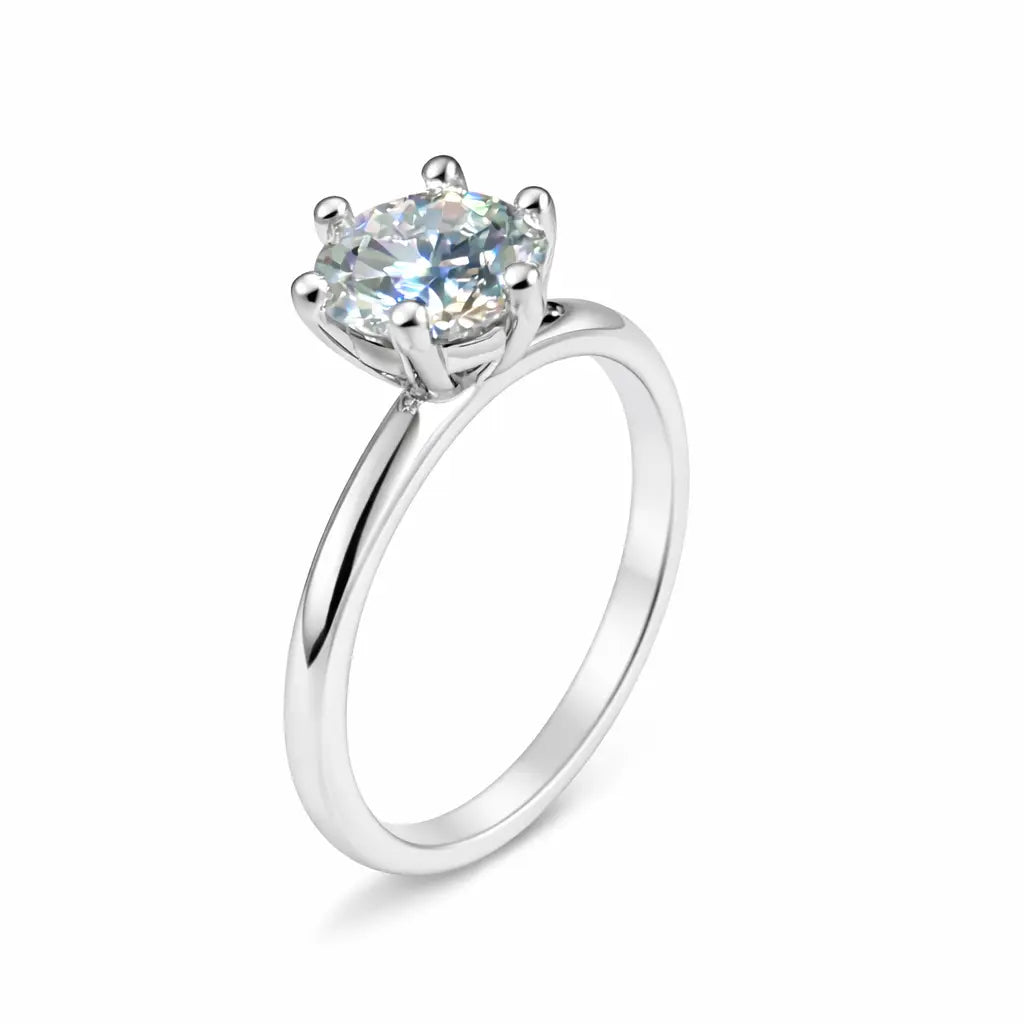 JZ13 1CT Sterling Silver S925 Moissanite Diamond 50%offamazon