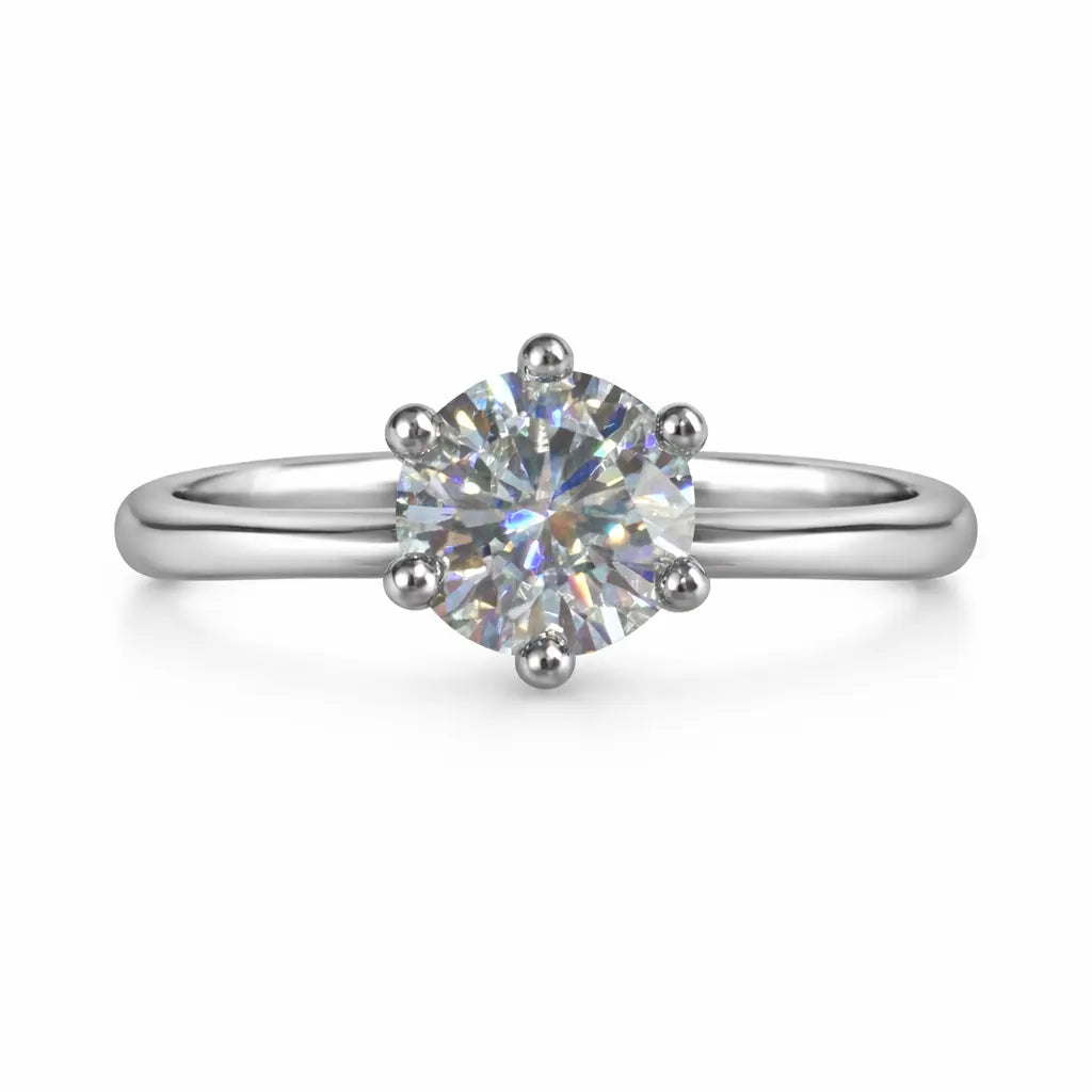 JZ13 1CT Sterling Silver S925 Moissanite Diamond 50%offamazon