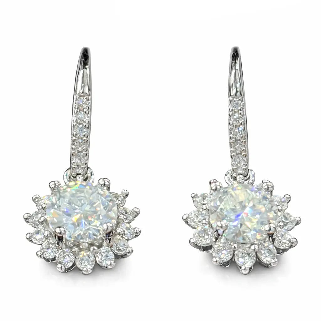 ER46 1CT Sterling Silver S925 Moissanite Diamond 50%offamazon