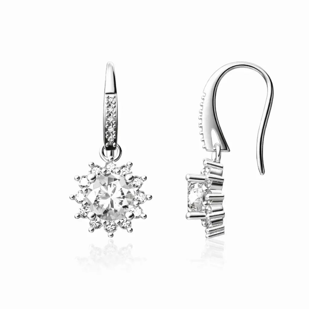 ER46 1CT Sterling Silver S925 Moissanite Diamond 50%offamazon