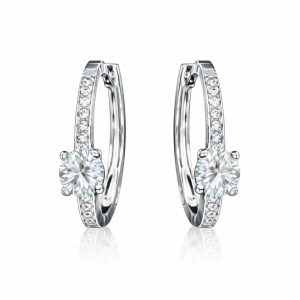 ER45 1CT Sterling Silver S925 Moissanite Diamond 50%offamazon