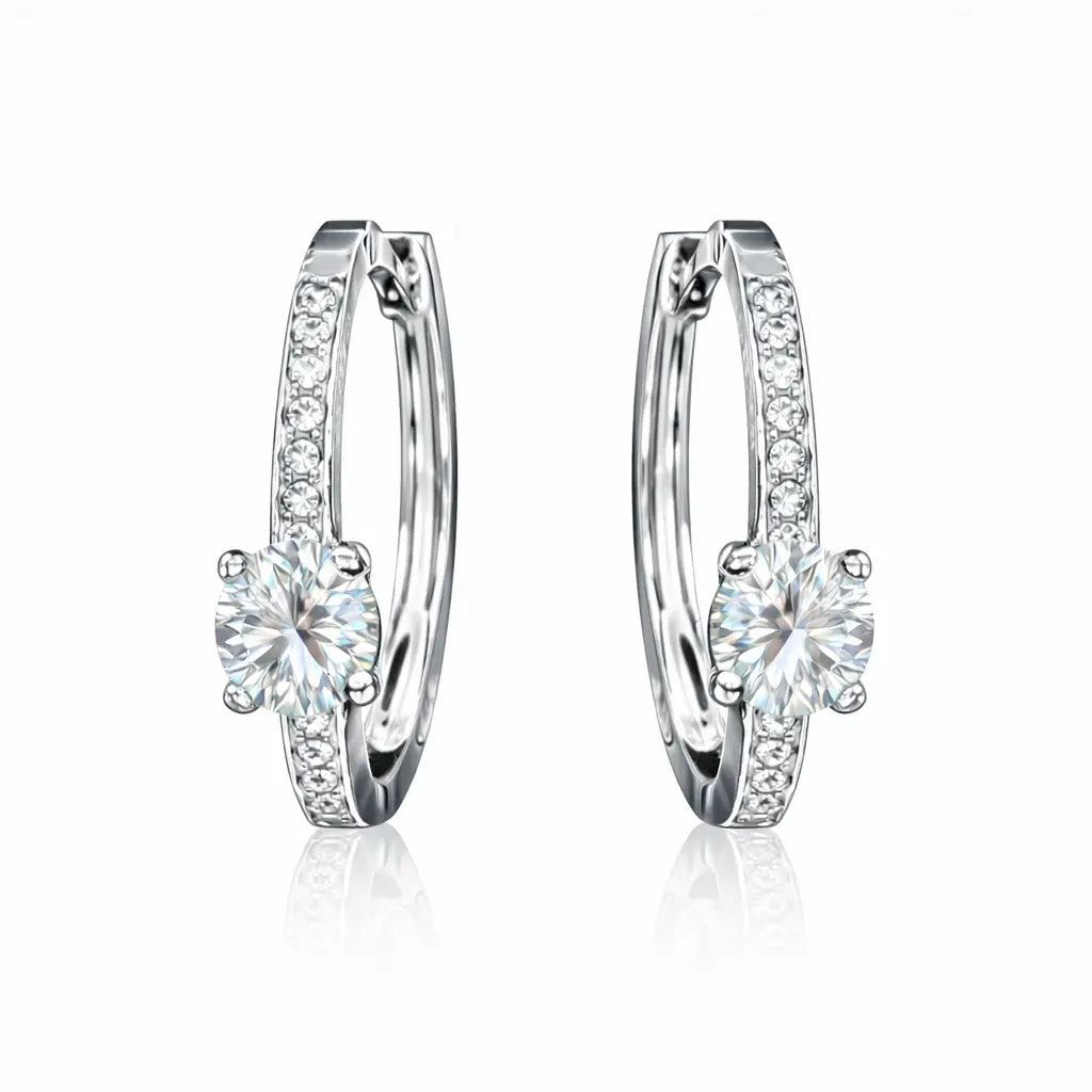 ER45 1CT Sterling Silver S925 Moissanite Diamond 50%offamazon
