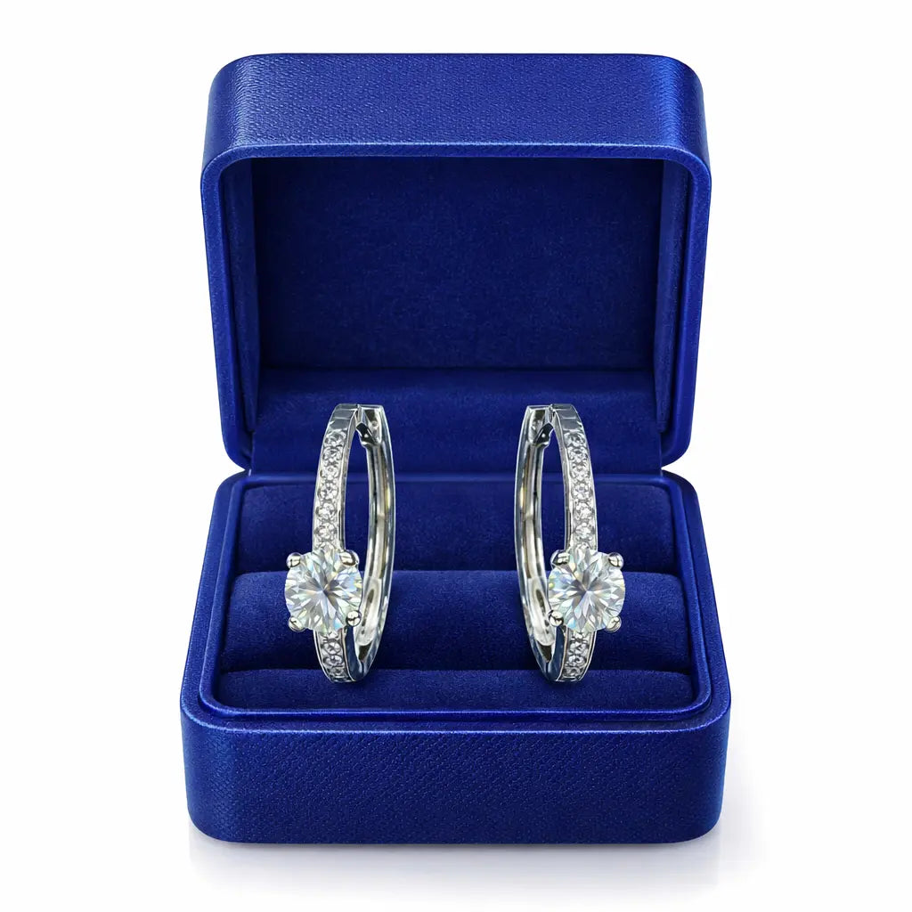 ER45 1CT Sterling Silver S925 Moissanite Diamond 50%offamazon
