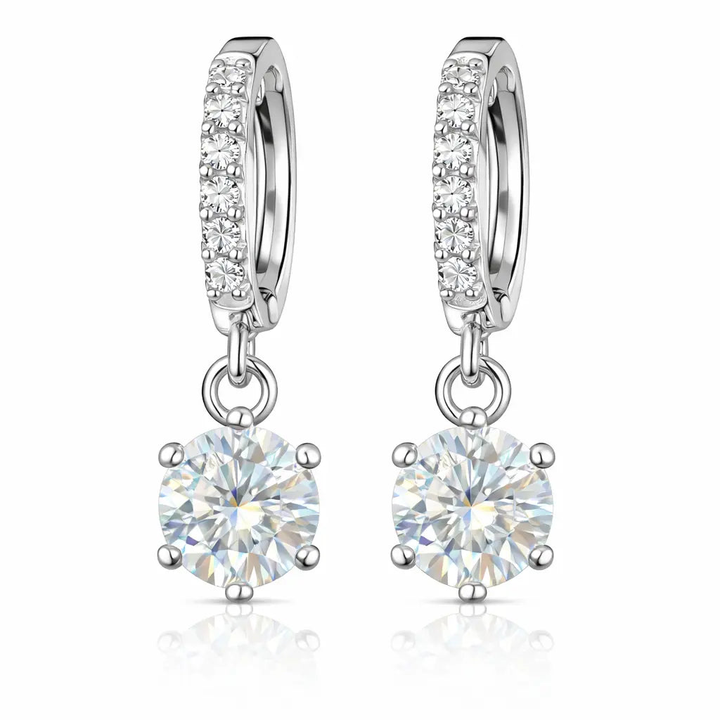 ER44 1CT Sterling Silver S925 Moissanite Diamond 50%offamazon