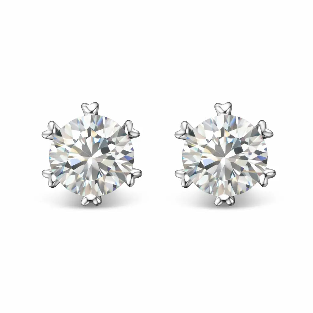 ER31 1CT Sterling Silver S925 Moissanite Diamond 50%offamazon
