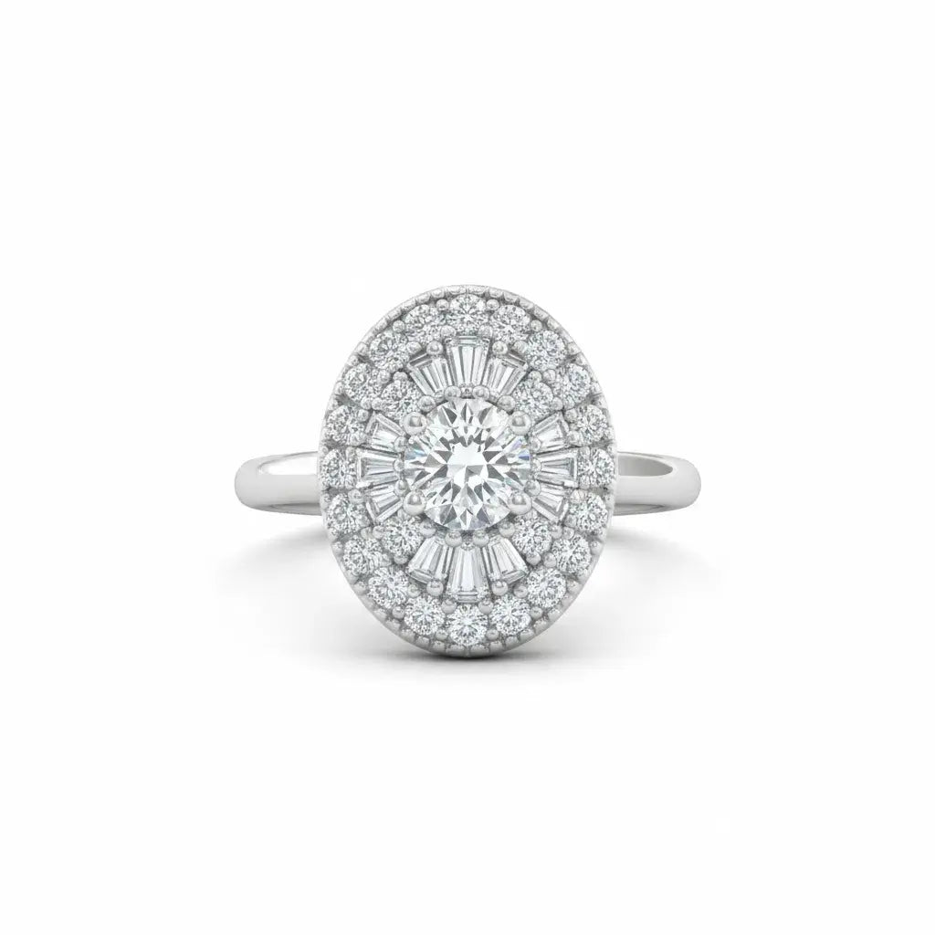 JZ65 1CT Sterling Silver S925 Moissanite Diamond 50%offamazon