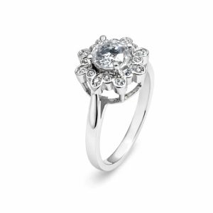 JZ57 1CT Sterling Silver S925 Moissanite Diamond 50%offamazon