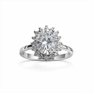 JZ55 2CT Sterling Silver S925 Moissanite Diamond 50%offamazon
