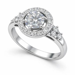 JZ53 1CT Sterling Silver S925 Moissanite Diamond 50%offamazon