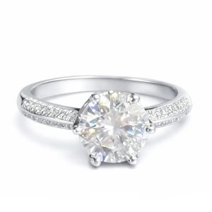 JZ48 1CT Sterling Silver S925 Moissanite Diamond 50%offamazon