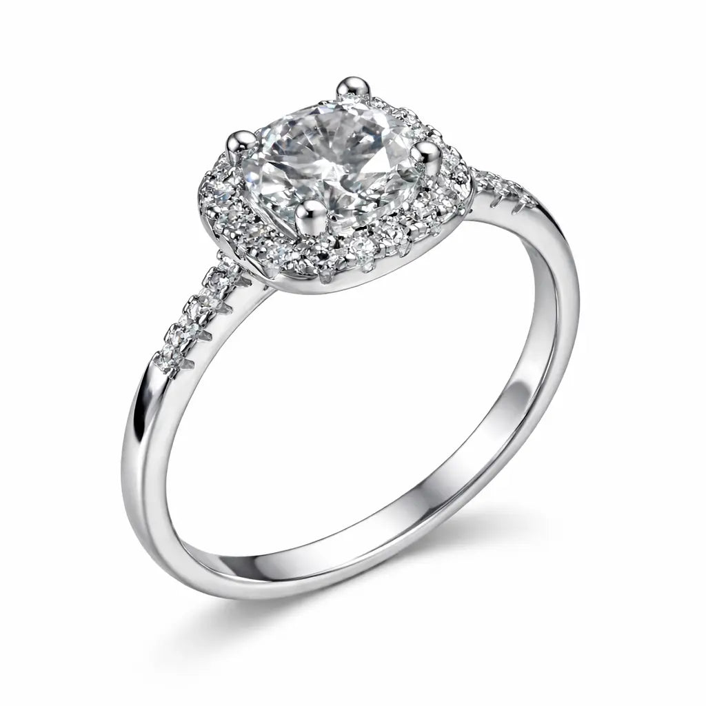 JZ45 1CT Sterling Silver S925 Moissanite Diamond 50%offamazon