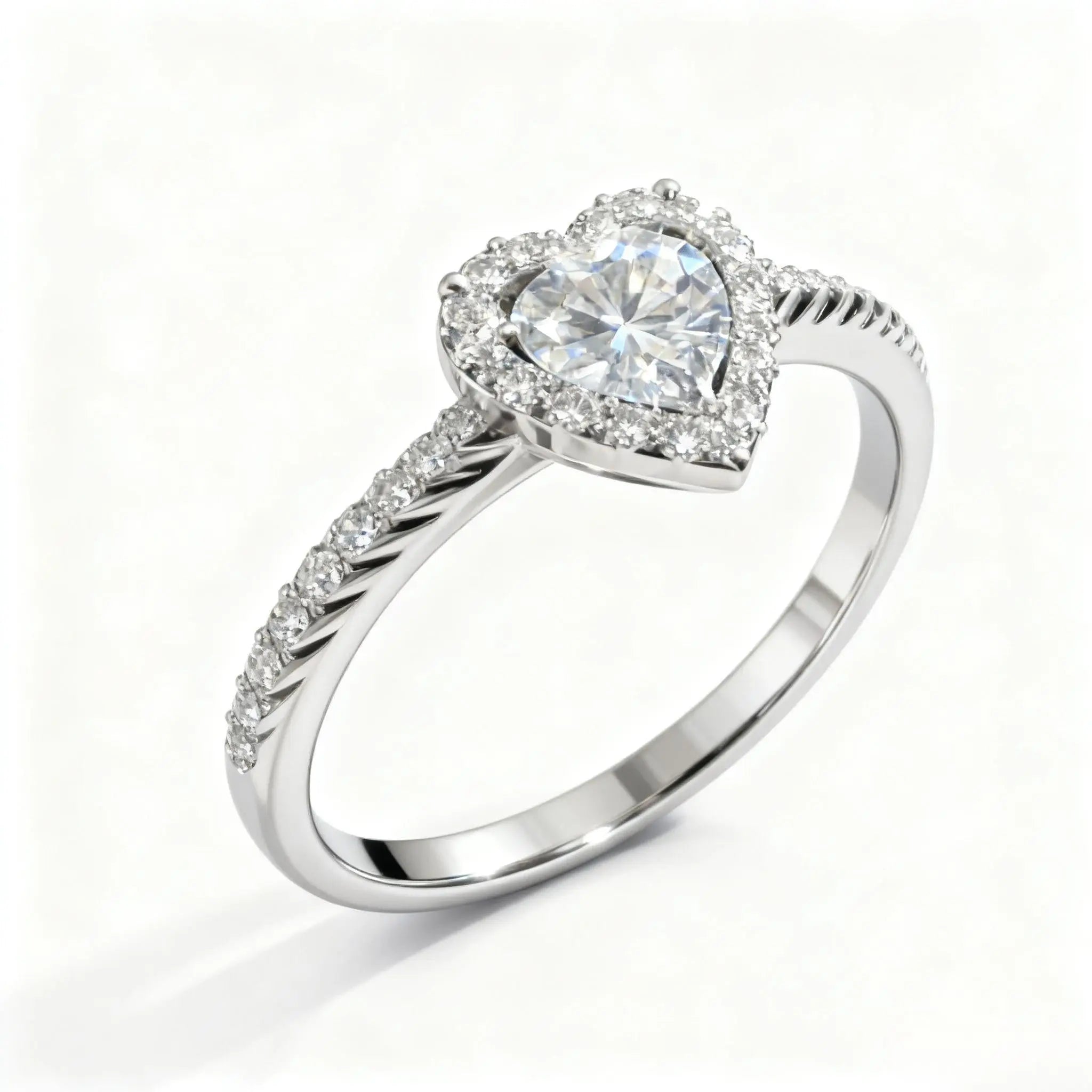 JZ44 1CT Sterling Silver S925 Moissanite Diamond 50%offamazon