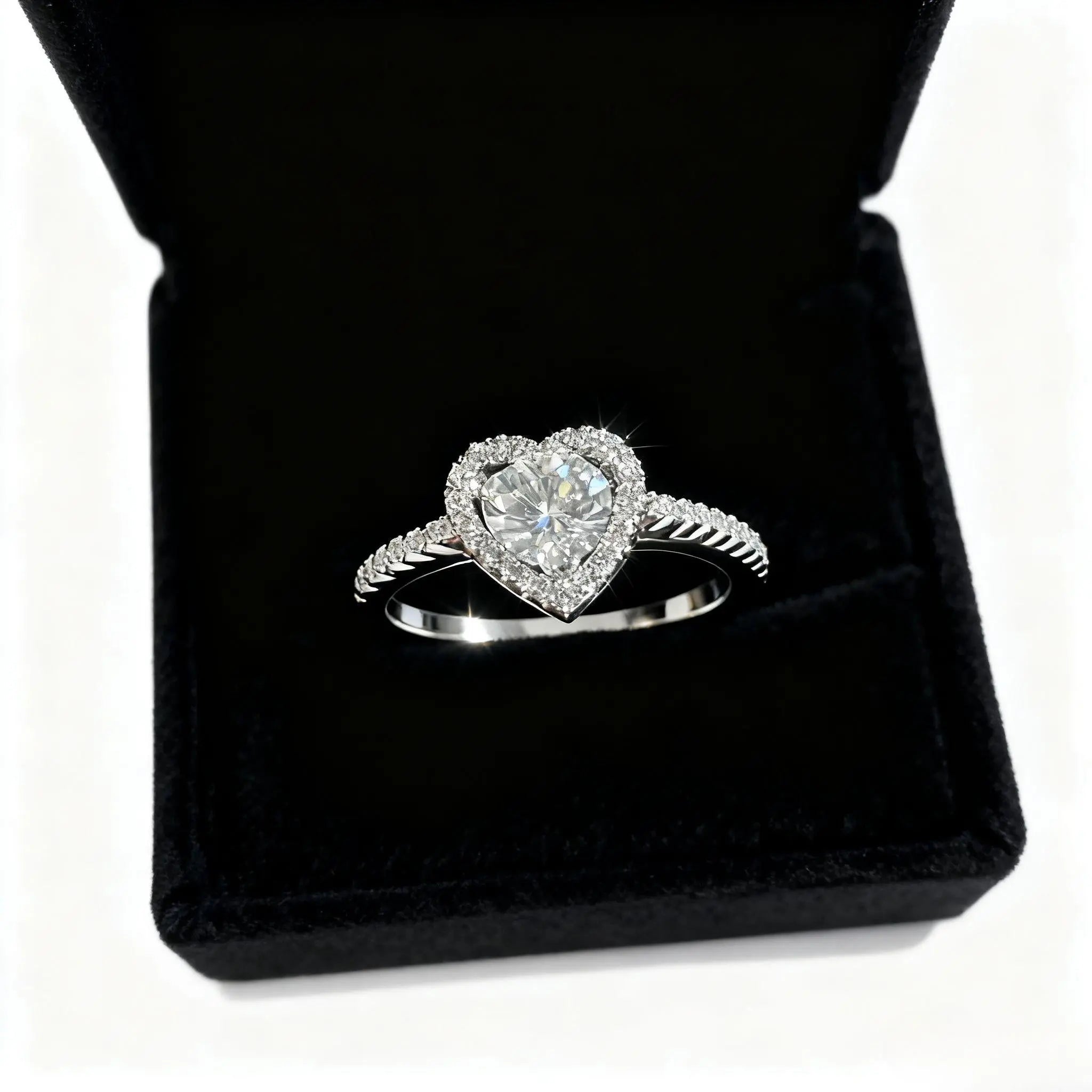 JZ44 1CT Sterling Silver S925 Moissanite Diamond 50%offamazon