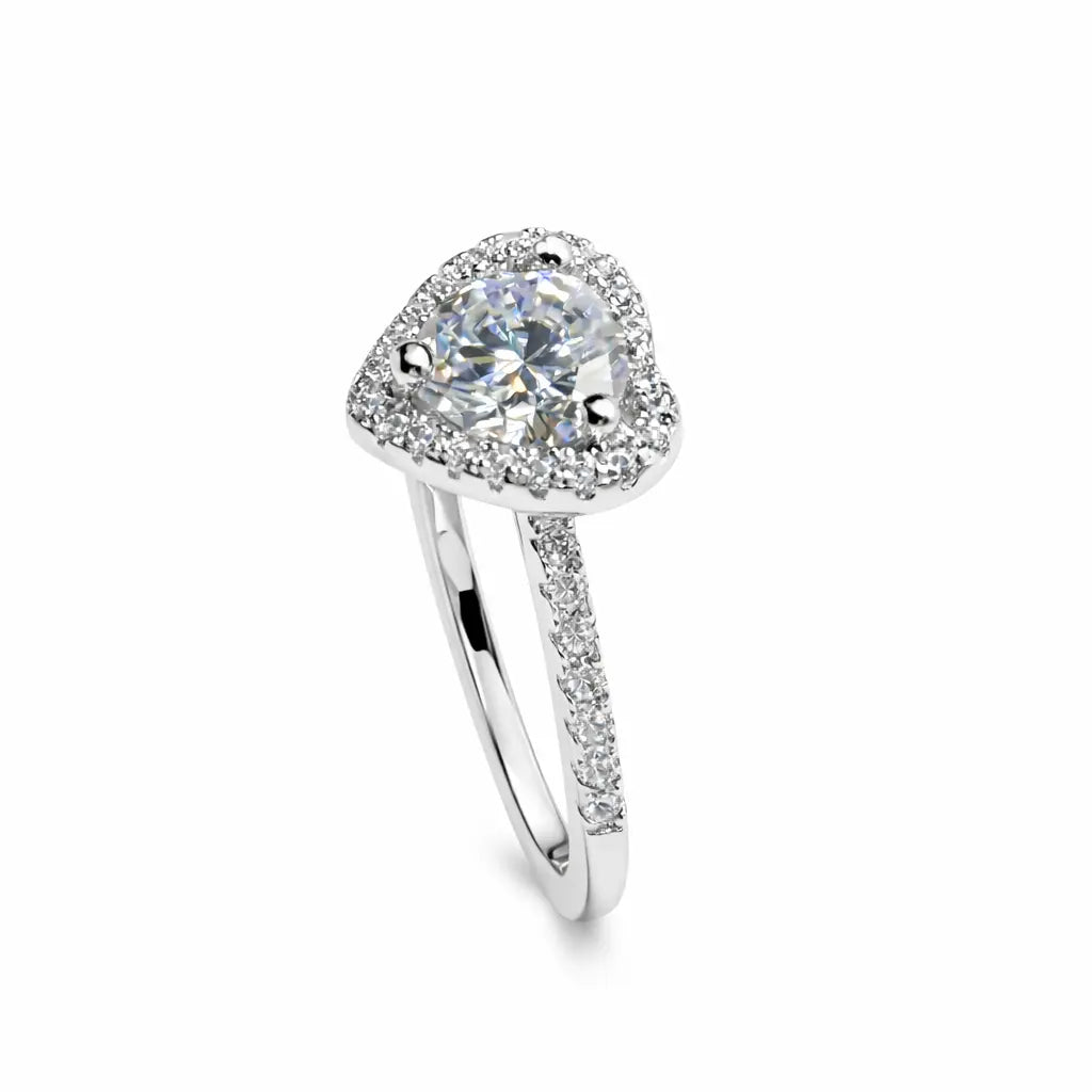 JZ44 1CT Sterling Silver S925 Moissanite Diamond 50%offamazon