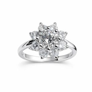 JZ43 1CT Sterling Silver S925 Moissanite Diamond 50%offamazon