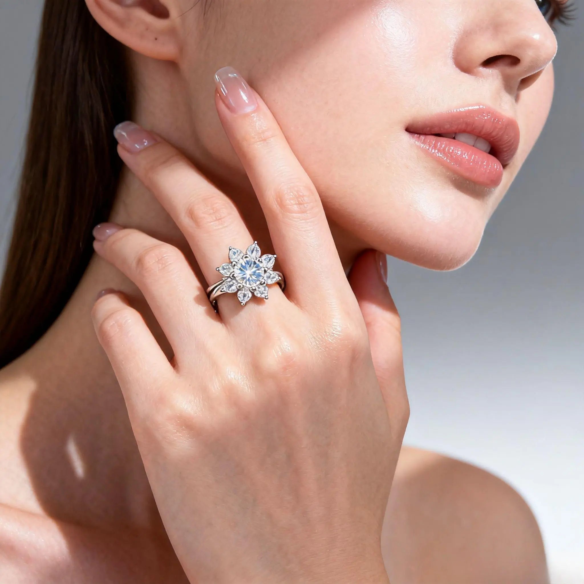 JZ43 1CT Sterling Silver S925 Moissanite Diamond 50%offamazon