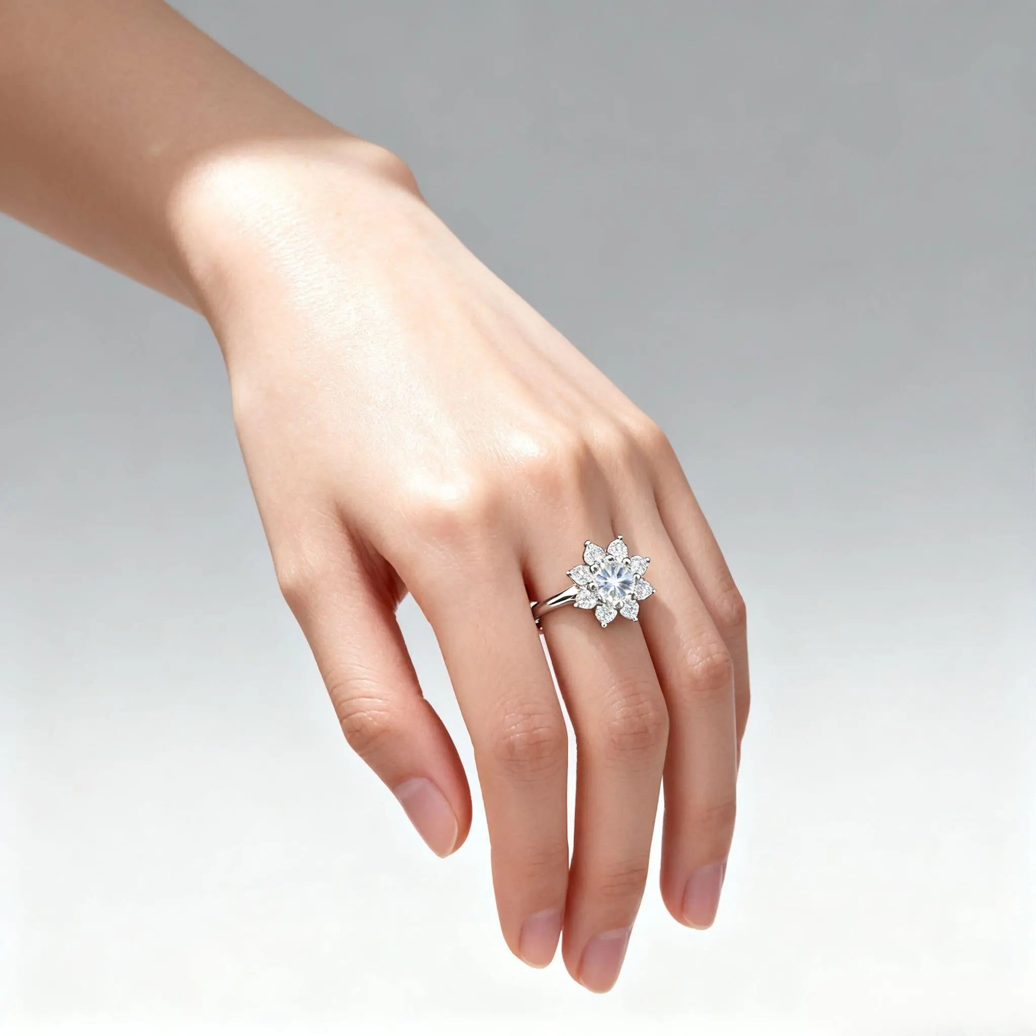JZ43 1CT Sterling Silver S925 Moissanite Diamond 50%offamazon