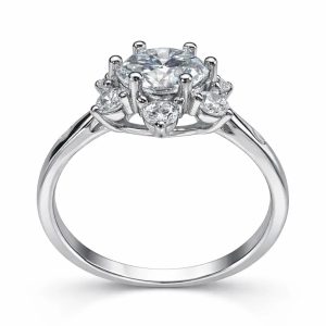 JZ33 1CT Sterling Silver S925 Moissanite Diamond 50%offamazon