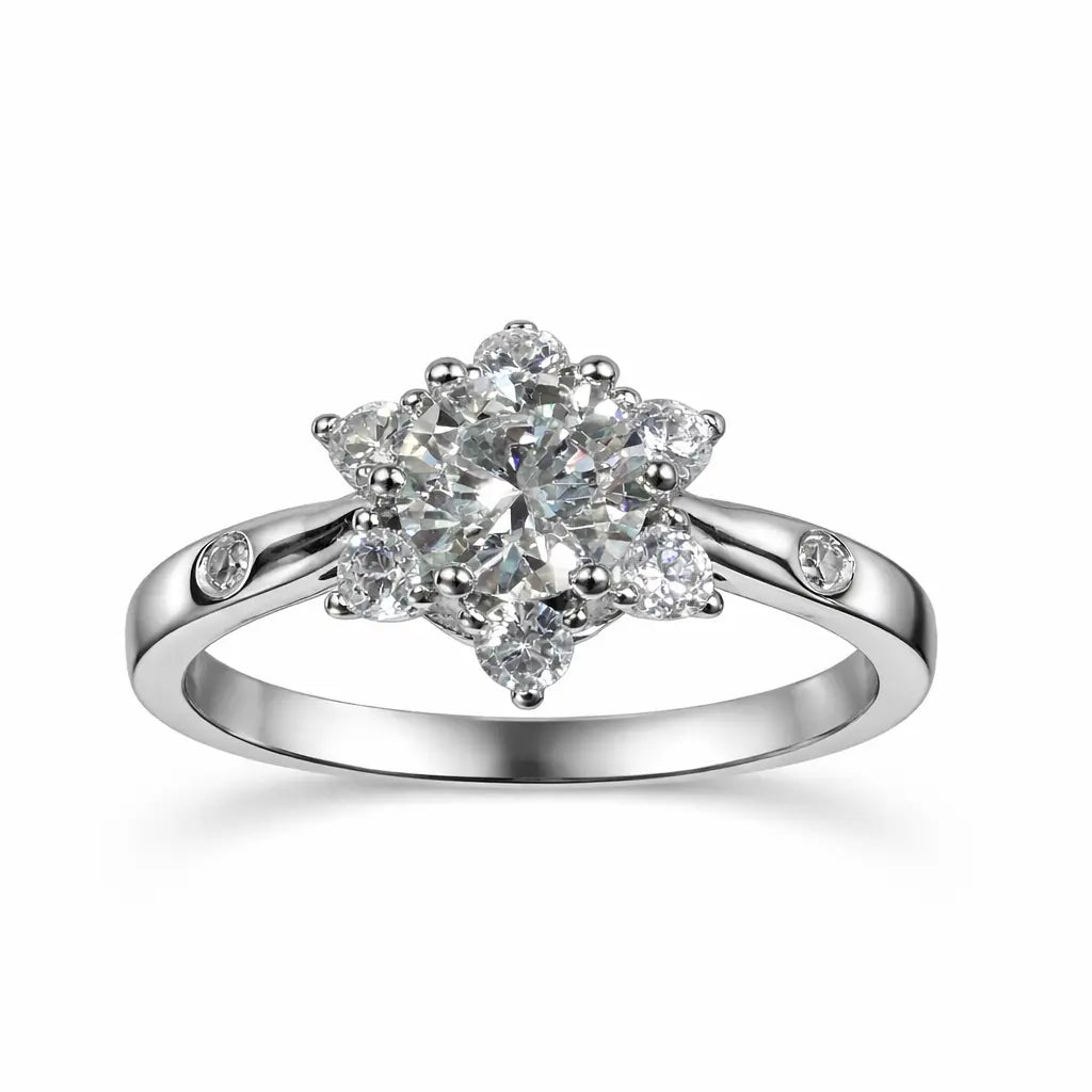 JZ33 1CT Sterling Silver S925 Moissanite Diamond 50%offamazon