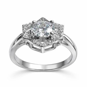 JZ28 1CT Sterling Silver S925 Moissanite Diamond 50%offamazon
