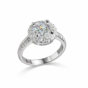 JZ24 1CT Sterling Silver S925 Moissanite Diamond 50%offamazon