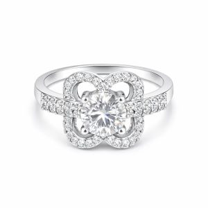JZ23 1CT Sterling Silver S925 Moissanite Diamond 50%offamazon