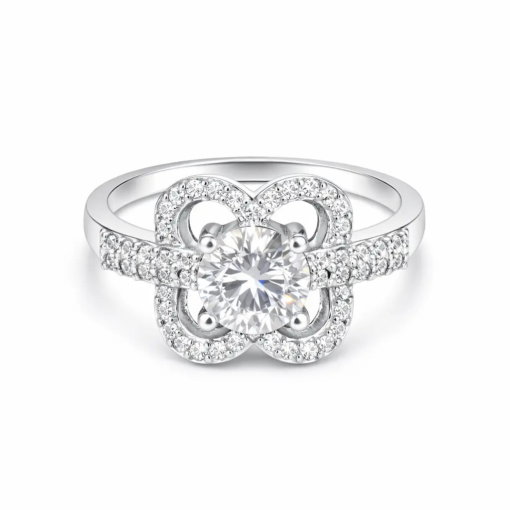 JZ23 1CT Sterling Silver S925 Moissanite Diamond 50%offamazon