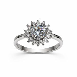 JZ21 1CT Sterling Silver S925 Moissanite Diamond 50%offamazon