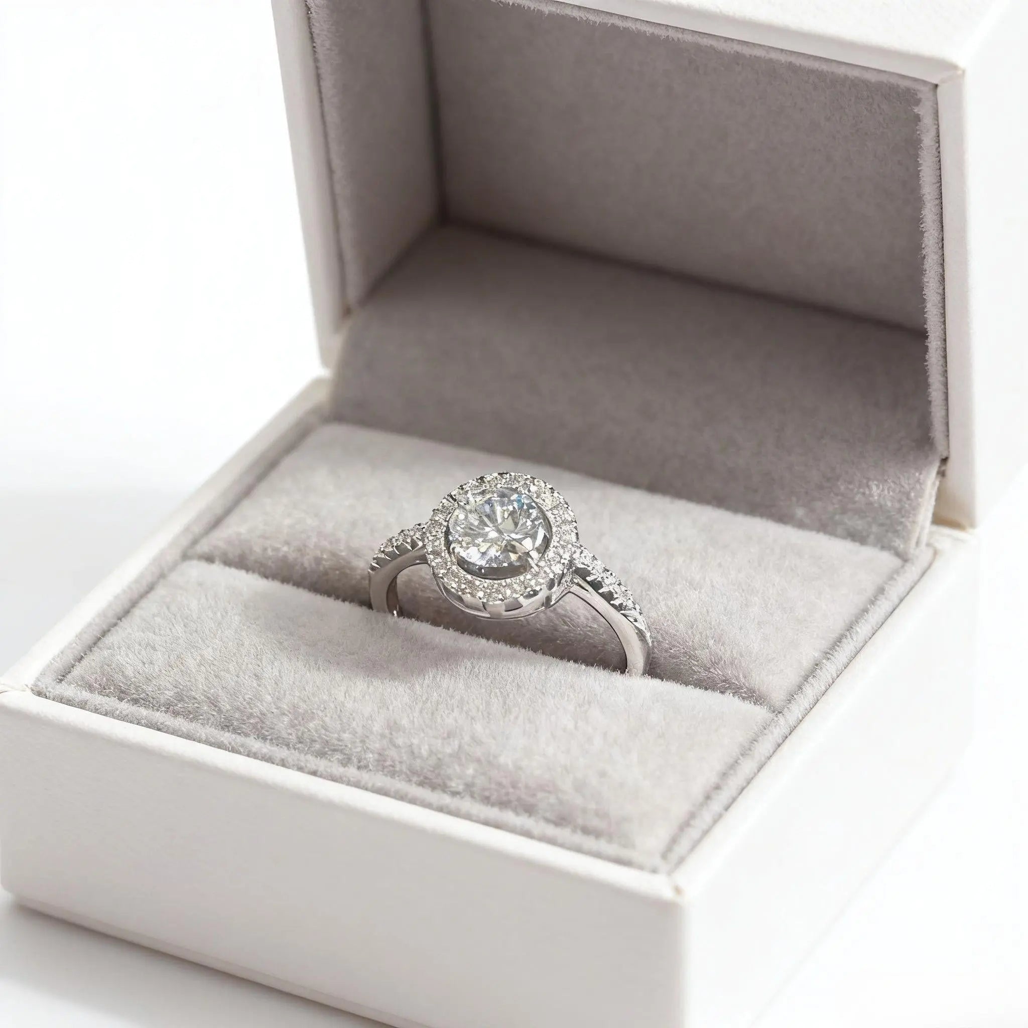 JZ09 1CT Sterling Silver S925 Moissanite Diamond 50%offamazon