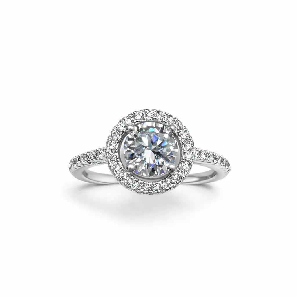 JZ09 1CT Sterling Silver S925 Moissanite Diamond 50%offamazon
