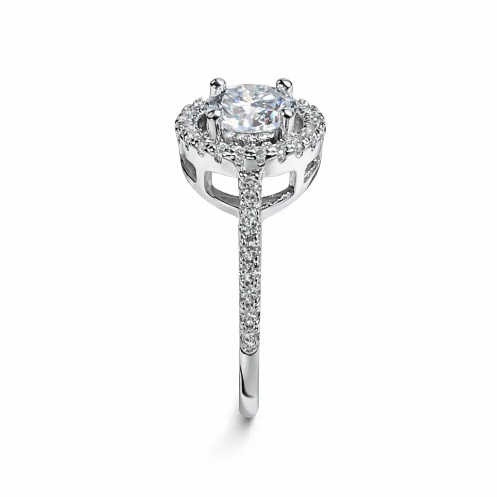 JZ09 1CT Sterling Silver S925 Moissanite Diamond 50%offamazon