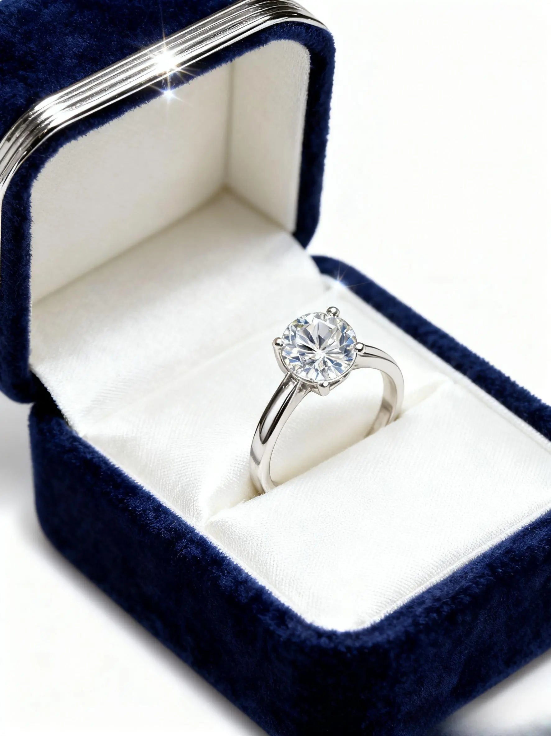 JZ08 1CT Sterling Silver S925 Moissanite Diamond 50%offamazon