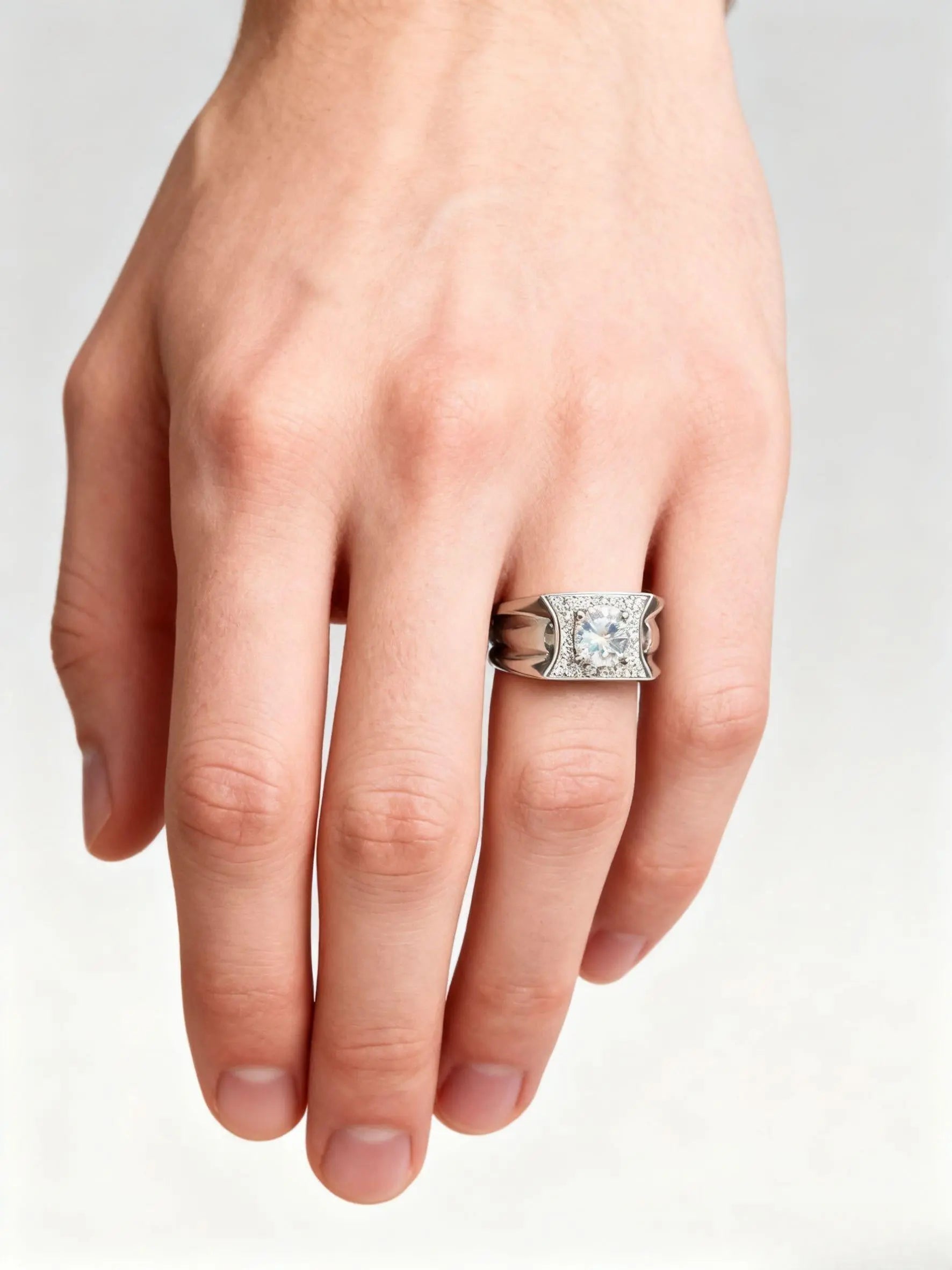 JZ02 1CT Sterling Silver S925 Moissanite Diamond 50%offamazon