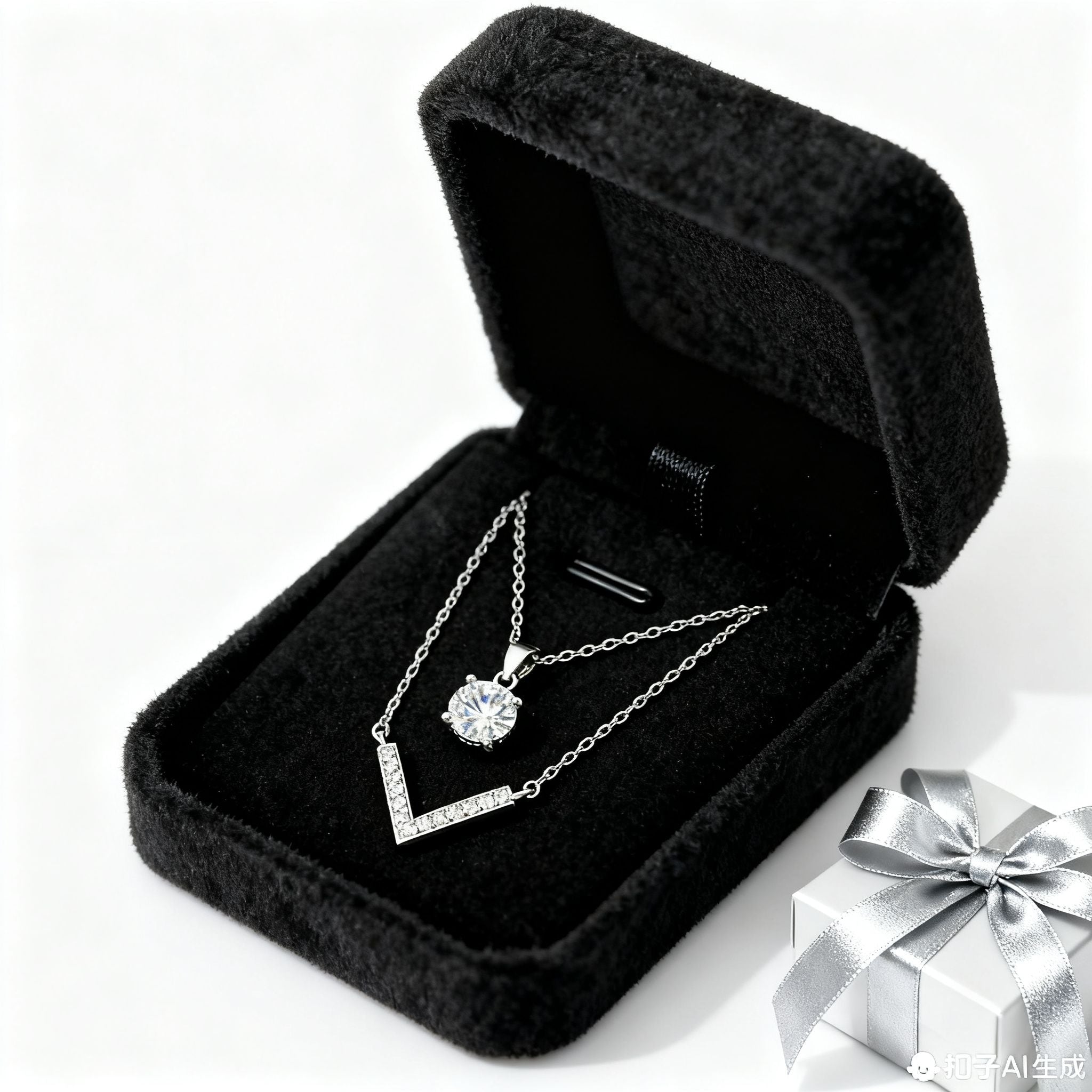 XL59 1CT Sterling Silver S925 Moissanite Diamond Necklace 50%offamazon