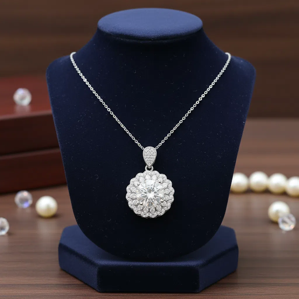 XL58 5CT Sterling Silver S925 Moissanite Diamond 50%offamazon