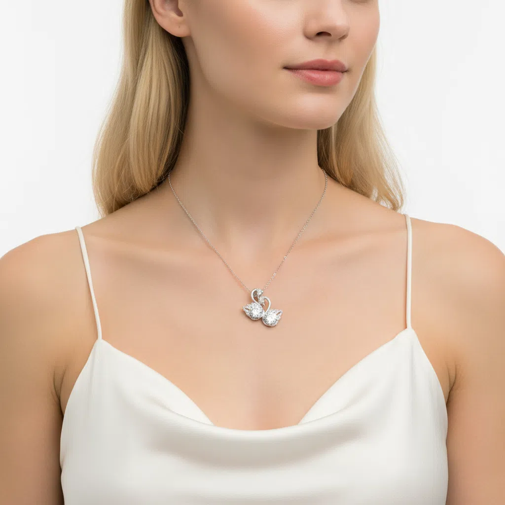 XL57 1CT Sterling Silver S925 Moissanite Diamond Necklace 50%offamazon