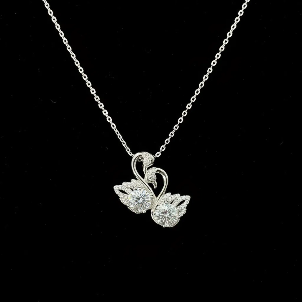 XL57 1CT Sterling Silver S925 Moissanite Diamond Necklace 50%offamazon